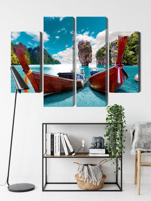 Ljuddämpande tavla - Boats at the andaman sea