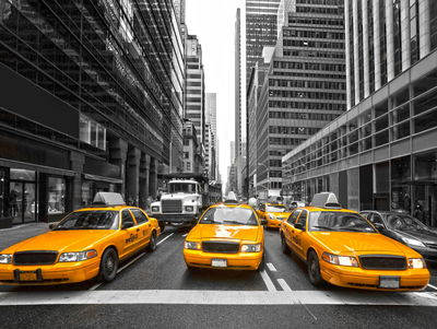 Ljuddämpande tavla - Yellow taxis in New York city