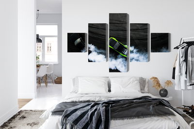 Ljuddämpande tavla - Drifting 3d cars