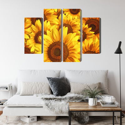 Ljuddämpande tavla - 3d sunflower flowers