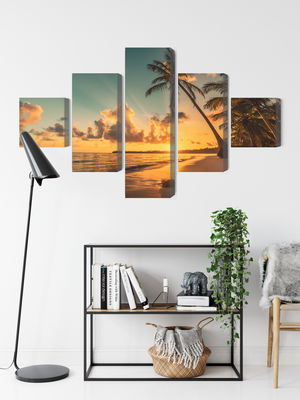 Ljuddämpande tavla - Sunset on the dominican beach