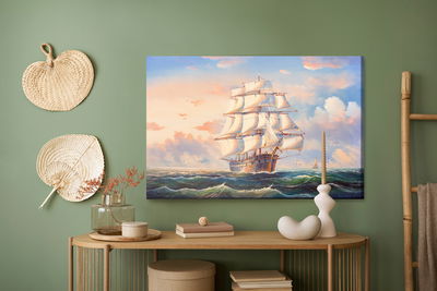 Ljuddämpande tavla - Sailboat in the sea