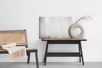 Ljuddämpande tavla - Birch forest in the mist