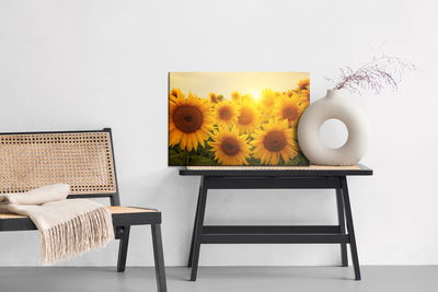 Ljuddämpande tavla - Sunset over the sunflowers