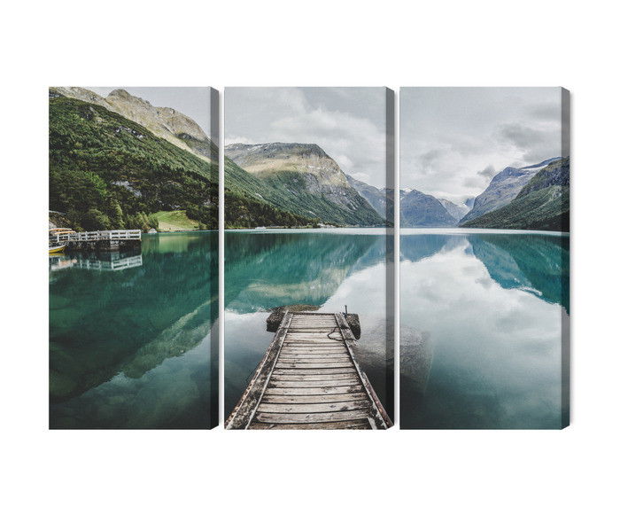 Ljuddämpande tavla - View of the lovatnet lake