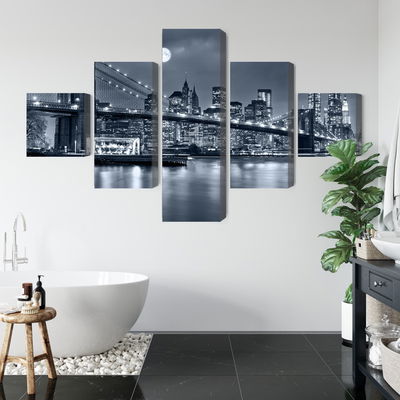 Ljuddämpande tavla - Night panorama of New York