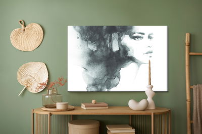 Ljuddämpande tavla - Black and white portrait