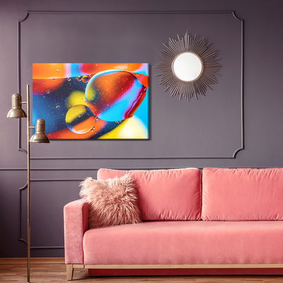 Ljuddämpande tavla - Colorful abstract drops