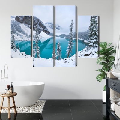 Ljuddämpande tavla - Moraine Lake in winter