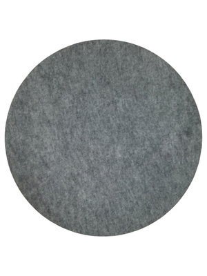 SilentDirect PES Circle Wall Round Sound Absorber, 50 mm, Gray (front view)