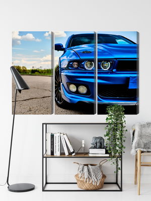 Ljuddämpande tavla - Front of a blue sports car