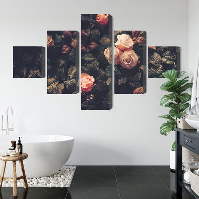 Ljuddämpande tavla - Pastel roses in vintage style