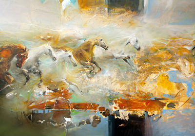 Ljuddämpande tavla - Galloping horses