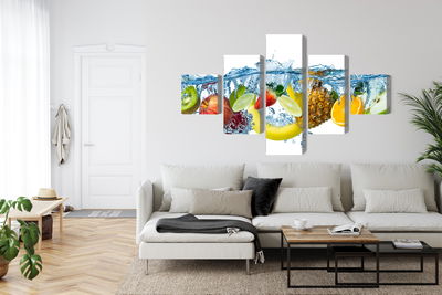 Ljuddämpande tavla - Fresh fruit in the water