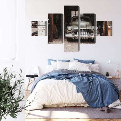 Ljuddämpande tavla - Old car in vintage style