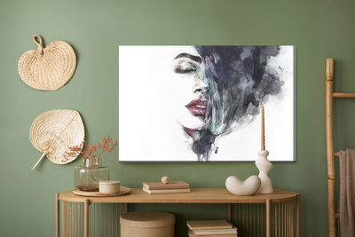 Ljuddämpande tavla - Watercolor female face