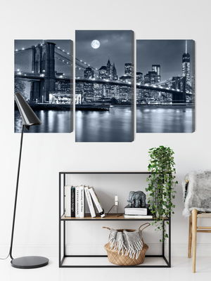 Ljuddämpande tavla - Night panorama of New York