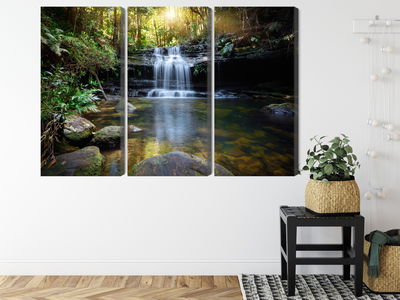 Ljuddämpande tavla - A waterfall in the bush