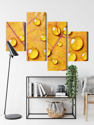 Ljuddämpande tavla - Water drops on an autumn