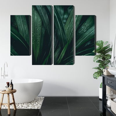 Ljuddämpande tavla - Dark green leaves on a macro