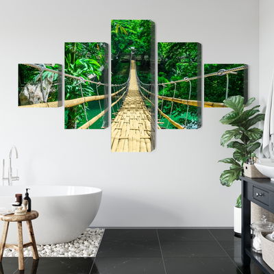 Ljuddämpande tavla - Bamboo bridge in a tropical