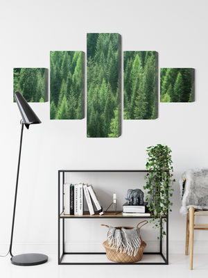 Ljuddämpande tavla - 3d green forest view