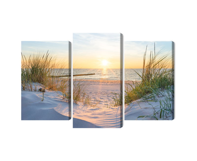 Ljuddämpande tavla - Sunset on the baltic sea 3d