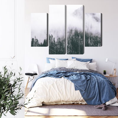 Ljuddämpande tavla - A forest shrouded in fog