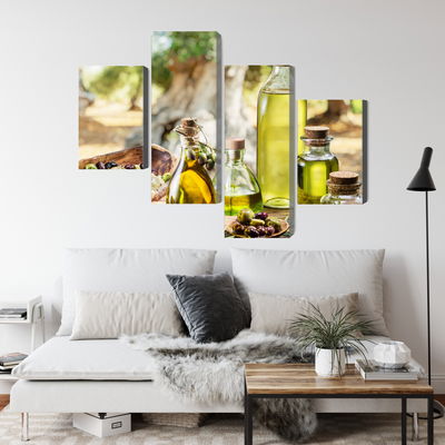 Ljuddämpande tavla - Oil bottles