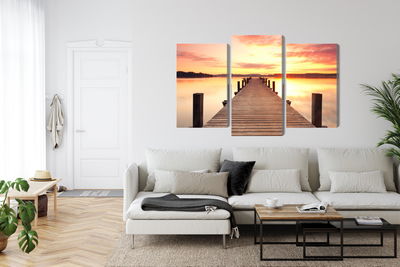 Ljuddämpande tavla - Sunset on the pier