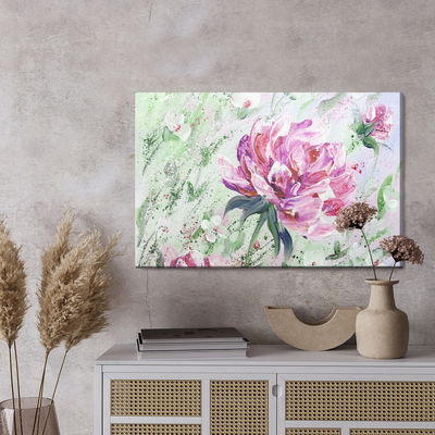 Ljuddämpande tavla - Peonies roses as painted