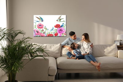 Ljuddämpande tavla - Watercolor poppies