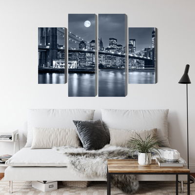 Ljuddämpande tavla - Night panorama of New York