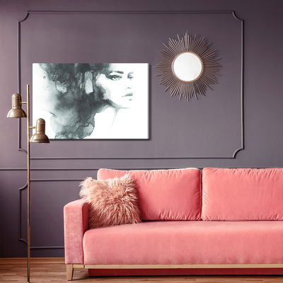 Ljuddämpande tavla - Black and white portrait