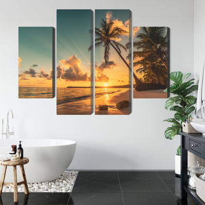 Ljuddämpande tavla - Sunset on the dominican beach