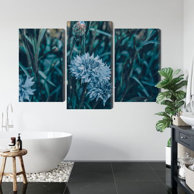 Ljuddämpande tavla - Cornflowers in the meadow 3d