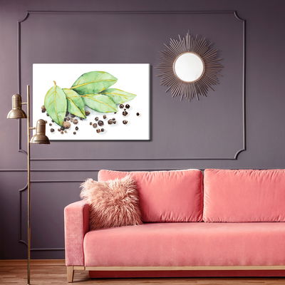 Ljuddämpande tavla - Bay leaves with spices