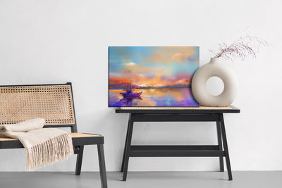 Ljuddämpande tavla - Colorful landscape