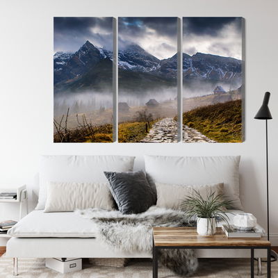 Ljuddämpande tavla - Misty landscape with hala