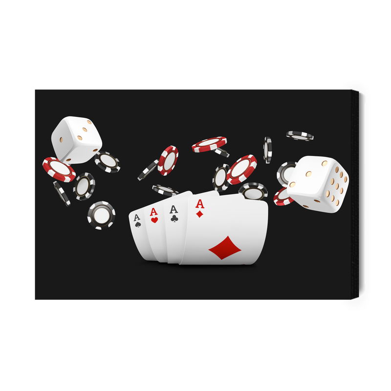 Ljuddämpande tavla - Aces with chips