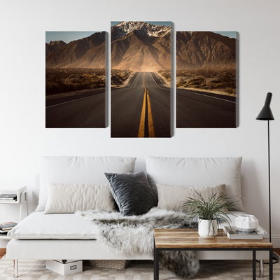 Ljuddämpande tavla - Road to the mountains 3d