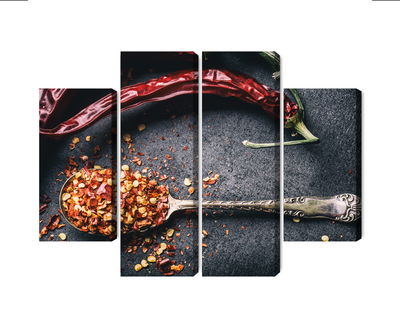 Ljuddämpande tavla - Dried chili peppers