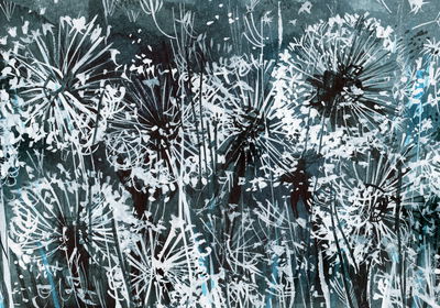 Ljuddämpande tavla - Dandelions like painted