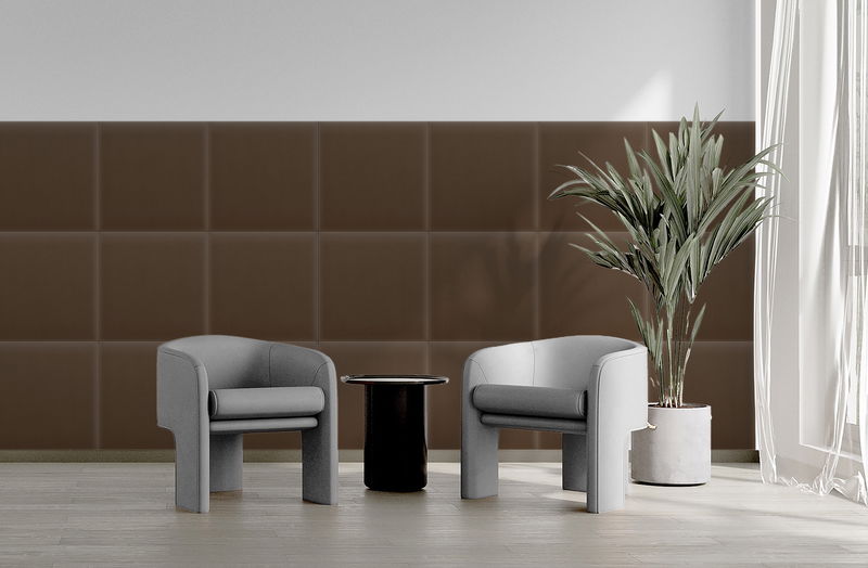 Ljudabsorbent i kvadratform - sammet