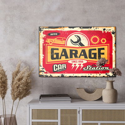 Ljuddämpande tavla - Vintage moto parts