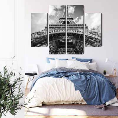 Ljuddämpande tavla - Paris eiffel tower black