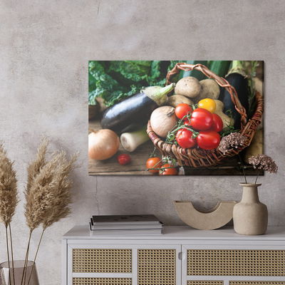 Ljuddämpande tavla - A basket of vegetables