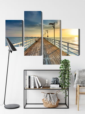 Ljuddämpande tavla - Wooden pier on the baltic sea