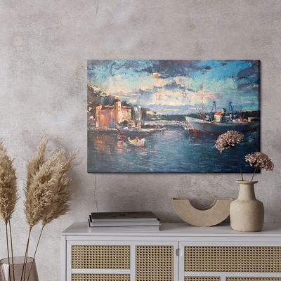 Ljuddämpande tavla - Sea city and port