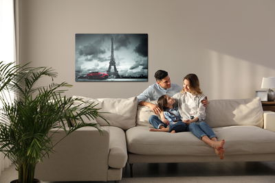 Ljuddämpande tavla - Old car against